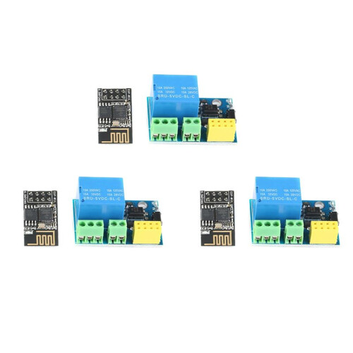 3X ESP8266 ESP-01S Relämodul WIFI  Socket Trådlös WIFI-Modul ESP-01S