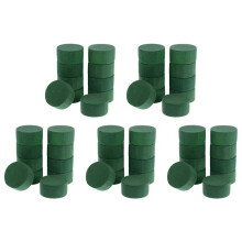 50Pcs Wedding Aisle DIY Floral Arrangement Water-Absorbing Home Garden Green Flower Foam Fresh-Keeping Round Brick