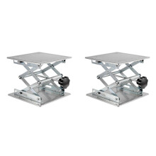 2X Laboratory Lift Stand, Lab Jack Scissor Stand Platform, Table Lifting Jack Platform Expandable Table Height Range