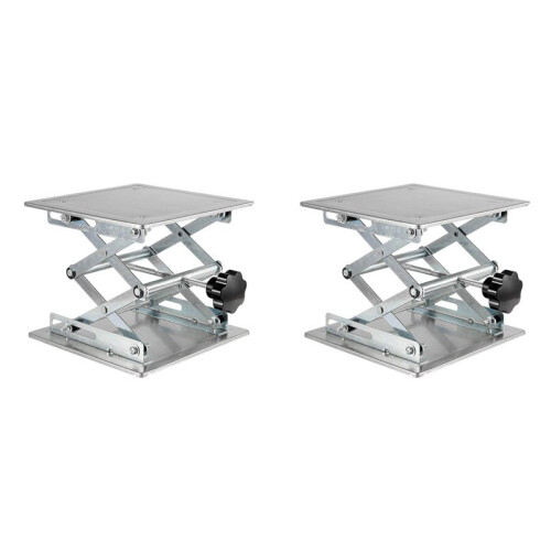 2X Laboratory Lift Stand, Lab Jack Scissor Stand Platform, Table Lifting Jack Platform Expandable Table Height Range