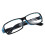 Unisex Black  Plastic Frame Arms Clear Lens Plain Glasses 2