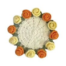 Posavasos de Flores para Tazas de Café, Té, Escritorio, Posavasos Decorativos, Ramo de Flores de Ganchillo C