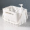 (White) Heavy Duty Plastic Storage Baskets for Kitchen Bathroom 1