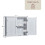 (White) Bath Vida Priano 2 Door Wall Cabinet Storage 6