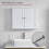 (White) Bath Vida Priano 2 Door Wall Cabinet Storage 3
