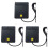 3X USB  Card Reader Atm Bank Tax Declaration Ic Card ID Card  Card Reader(Black) 1