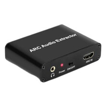 Adapter ARC Zgodny z , Ekstraktor Audio Zgodny z 192 KHz i ARC z Optycznym SPDIF, Koncentryczny, 3,5 mm L/R, RCA Stereo