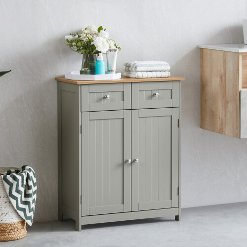 Home Discount Priano 2 Drawer 2 Door Cabinet Bathroom Cupboard