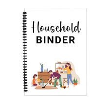 Home Management Binder, 80+ Pages Household Planner, Family Life Organizer with Monthly and Weekly Sections