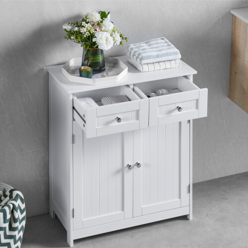 Home Discount Priano 2 Drawer 2 Door Cabinet Bathroom Cupboard 2