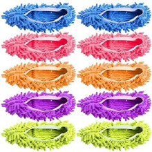 6 Paires de Chaussons de Nettoyage pour la Maison, Couvre-Chaussures, Chaussettes Douces et Lavables, Couvre-Chaussures
