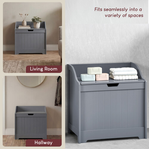 Priano Laundry Chest Clothes Storage Basket Lid 2