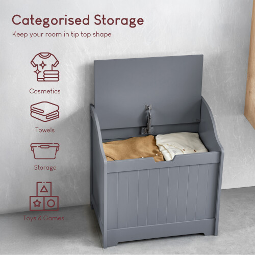 Priano Laundry Chest Clothes Storage Basket Lid 1