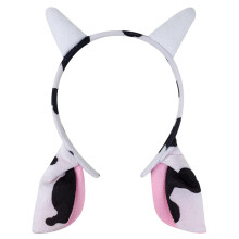 Cow Horn Headband with Plush Ears, Comfortable Fit, Cute Cosplay for Parties and Daily Wear