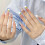 (XS) Pink Coffin Press On Nails with White Tips 5