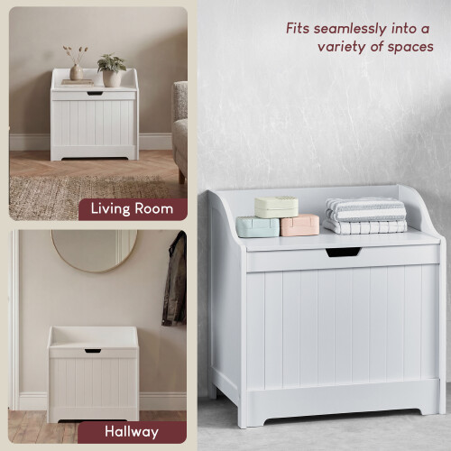 Home Discount Priano Laundry Chest Clothes Storage Basket Lid 2