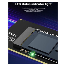 Adattatore PCIe 5.0 X1 A M.2 NVMe - Velocità 32 Gbps per SSD 2280/60/42/30 Compatibile con Luce LED PCIe X1/X4/X8/X16