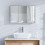 (Triple Cabinet) Tiano Mounted Mirrored Bathroom Storage Cabinet 3