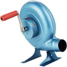 Manual Hand Crank BBQ Air Blower with Durable Metal Body, Fast Ignition Boost for Outdoor Cooking Blue