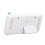 White Digital Alarm Clock with LED Mirror Display 5