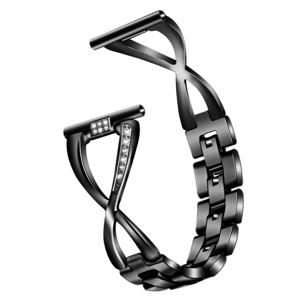 Stainless Steel Smartwatch Band For Skeiwatch S55, Waterproof Quick Release Strap With Secure Buckle Black 9771547778936