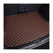 Car Trunk Mat for Subaru Forester 20062007, Durable PU Leather Cargo Liner, Side Protection, Easy Clean, Warm Coffee Color