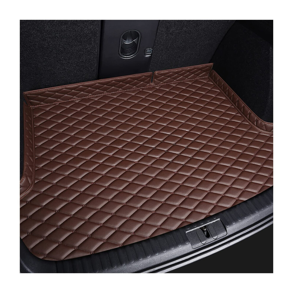 Car Trunk Mat For Subaru Forester 20062007, Durable Pu Leather Cargo Liner, Side Protection, Easy Clean, Warm Coffee Color 9092120850130