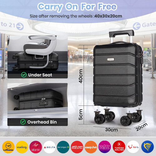 16 Inch Carry On Suitcase,Cabin Luggage 1