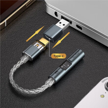 CCZ CM01 USD C to 3.5mm Audio Adapter 8 Core Single Crystal Copper Silver Plated Cable CX31993 DAC Audio Decoder