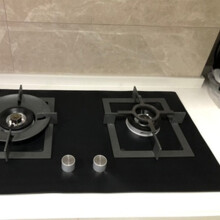 (270*270*0.12mm black 4-piece package) 4Pcs Extra Thick Non-Stick Stove Protector Liners