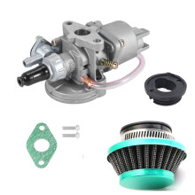 42MM Air Filter+Carburetor Kit for 2 Stroke 47Cc 49Cc Engine Parts Moto Kids Atv Quad Dirt Pocket Bike Cyan-