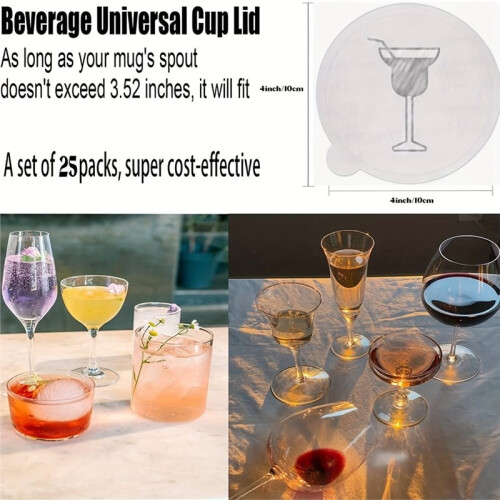 Protective Drink Cap 50 Pack, Covers for Alcohol Protection, Keeps Unwanted Items From Getting Into Cups 1