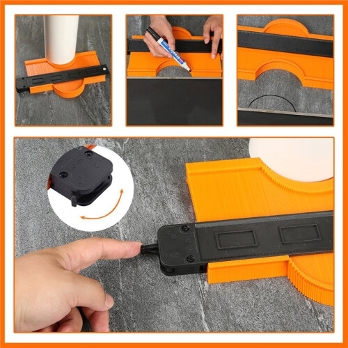 2Pack Contour Gauge with Lock, 10'' & 6'' Profile Tool Duplicator, Ideal Gift for Men 2