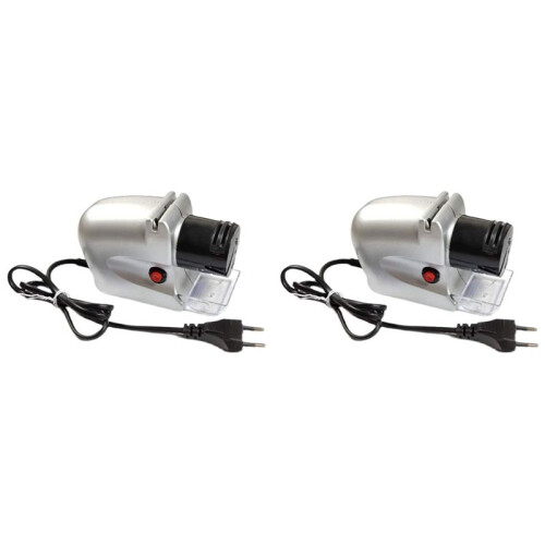 2X Electric Knife Sharpener,Automatic Motorized,Sharpening Tool,Professional Knives Sharpening Multi-Function.EU Plug