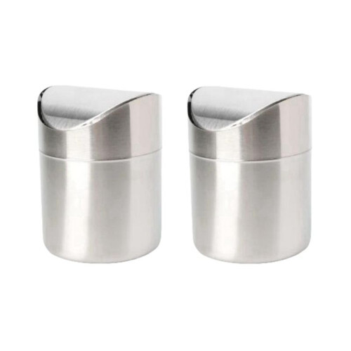 Trash Can for Desk with Lid Desktop Trash Can Small Tiny Countertop Trash Bin Can for Office Bathroom