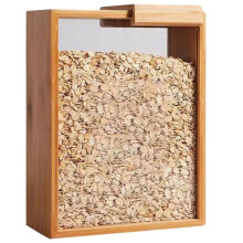 Lebensmittelspender Aus Holz, 3 L, Küchen-Organizer, Lebensmittelbehälter, Müslispender für die Organisation der Speisekammer