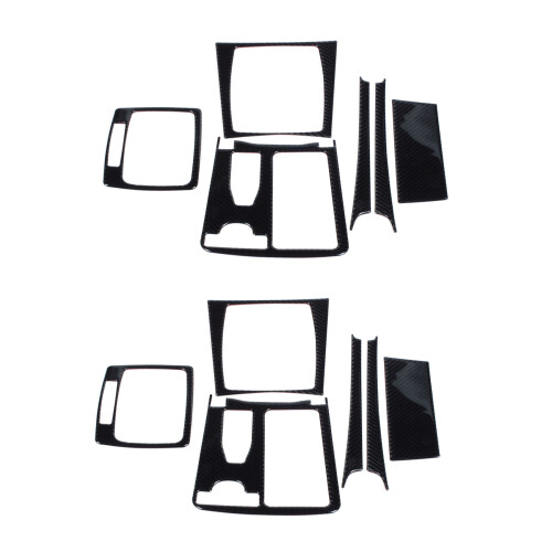 2X Carbon Fiber Interior Central Control Panel Trim Cover for  C Class W204 2007-2013 RHD