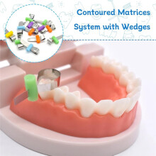 50pcs/Box Dental Orthodontic Forming Sheet Sectional Contoured Metal Matrices with Positioning for Adult/Children
