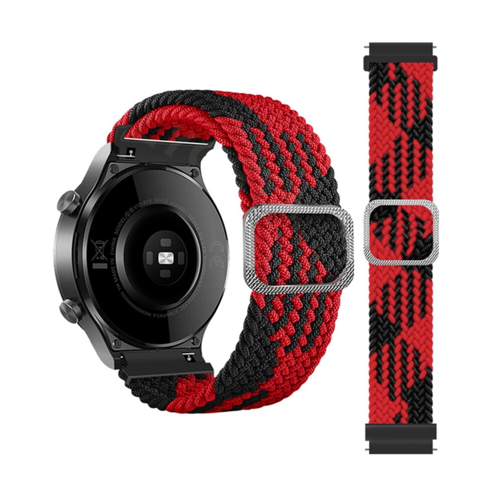 22Mm Elastic Nylon Quickfit Strap Red White Breathable Sport Replacement Watch Band For Garmin Fenix7 White,Red 9771547522805