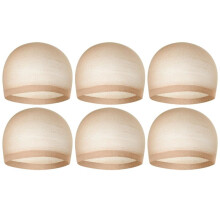 6 Pcs Stretchy Wig Caps Ultra-Thin Wig Net Headband Net Wig Cap for Women Mesh Lining Closed Hair Net,Skin-Color