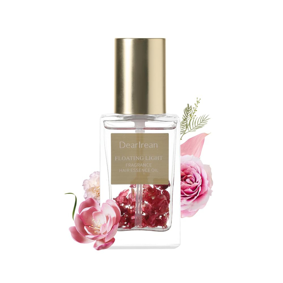 Light Rose Hair Perfume For Women With Anti Frizz Hair Oil, Long Lasting Floral Fragrance, 1.35 Oz