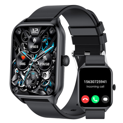 Bluetooth Smartwatch with Call and Text Notifications, 1.85' Fitness Tracker for Android and iPhone