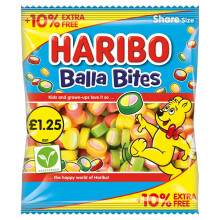 HARIBO Balla Bites Chewy Bag 154g (Pack of 12)