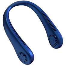 Cool and Safe Bladeless Neck Fan with60Air Vents, ABS & Silicone, 2400mAh Battery, 3-Speeds Wind, Low Noise for Outdoor and Indoor Use