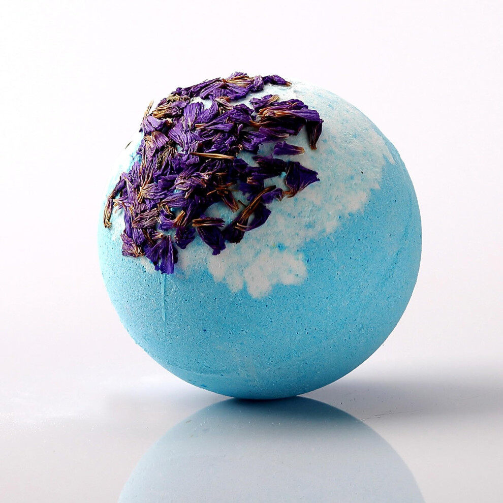 Bath Bombs and Bath Salt Set with Natural Dried Flowers, Essential Oils, Moisturizing Spa Experience