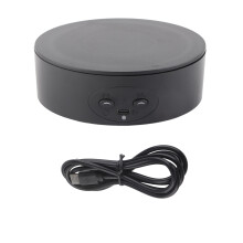 360Degree Rotating Display Stand top Load6.6lb Electric Rotating Turntable for Wine Bottles Cosmetics WatchesBlack