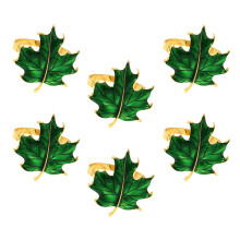 6-Pack Alloy Maple Leaf Napkin Rings