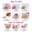 Halloween Press on Nails Short Square Spider Web Design Dark Red Black Glitter Reusable 24Pcs 5