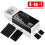 USB 2.0 Card Reader 4 in 1 Multi Card Reader Memory Adapter for Memory Stick T-Flash/M2/MS Card Reader Black 2