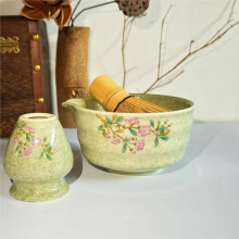 5 Pcs Matcha Set with Ceramic Matcha Bowl Japanese Matcha Kit Tea Bamboo Whisk Matcha Holder Japanese Tea Ceremony C
